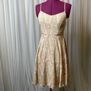 Old Navy XS Peach- Colored Floral Dress